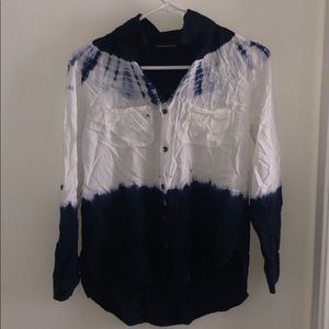 Blue & White Button Down Shirt